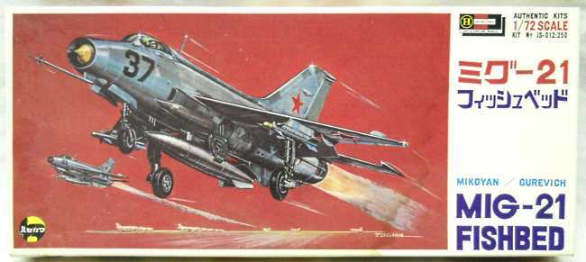 Hasegawa 1/72 Mig-21 Fishbed - USSR / Czech / North Vietnamese / Chinese People's Liberation Army Air Force, JS012-250 plastic model kit